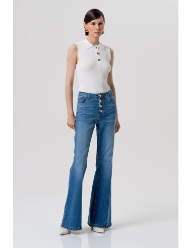 Fracomina jeans bootcut in denim con lavaggio medio fr26sva013d40902 [2baa02c9]