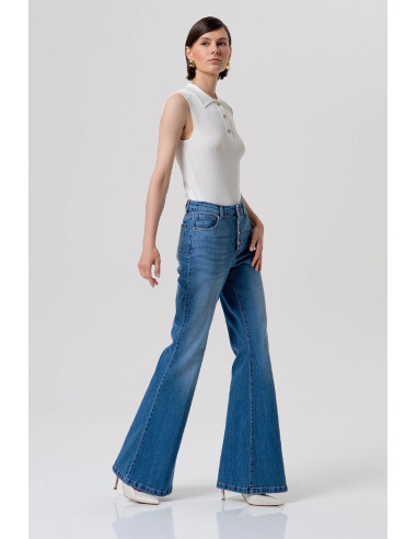 Fracomina jeans bootcut in denim con lavaggio medio fr26sva013d40902 [459180c0]