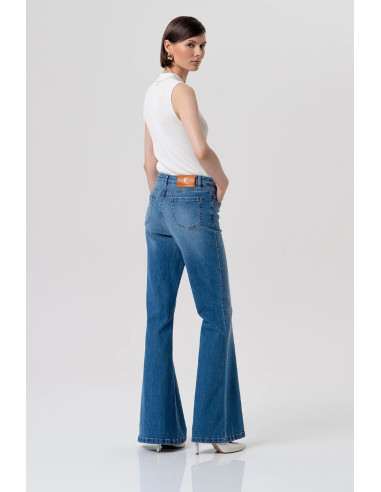 Fracomina jeans bootcut in denim con lavaggio medio fr26sva013d40902 [40c1c7de]