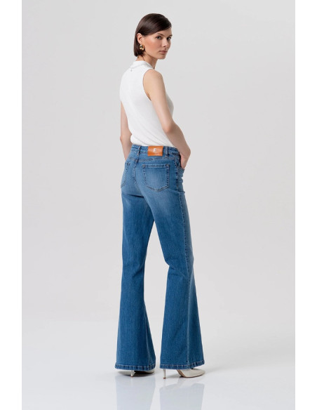 Fracomina jeans bootcut in denim con lavaggio medio fr26sva013d40902 [40c1c7de]