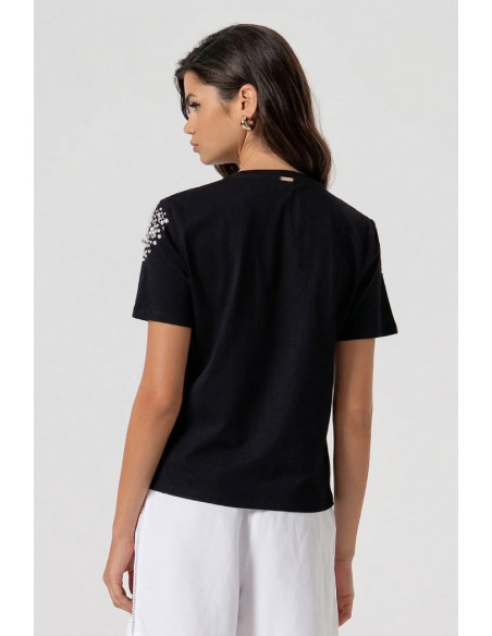 Fracomina t-shirt regular in jersey con applicazioni gioiello fs26st3005j401j9 [64fc718c]