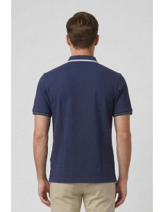 Blauer polo in piquet con scudetto Peter 26sblut02296-006801 [e6171e82] 2