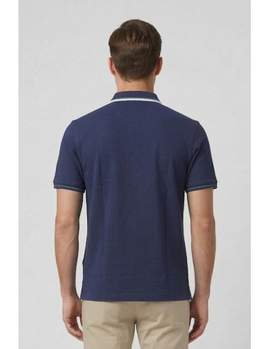 Blauer polo in piquet con scudetto Peter 26sblut02296-006801 [3f315d8f]