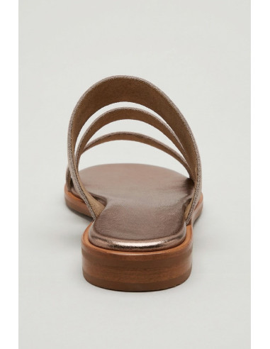 Frau ciabatta minimal in pelle laminata 86V0 [dc9740cb]