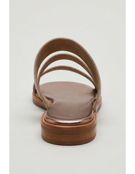 Frau ciabatta minimal in pelle laminata 86V0 [dc9740cb]