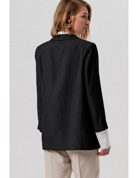 Fracomina blazer aperto regular in raso di viscosa fy26sj3012w83601 [95a186af]