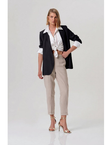 Fracomina blazer aperto regular in raso di viscosa fy26sj3012w83601 [90f1c1b1]