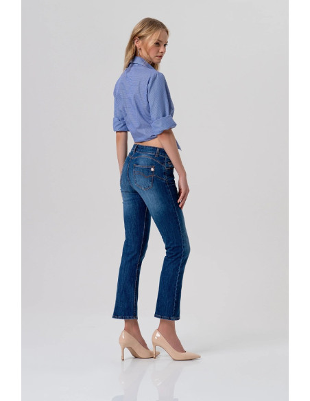 Fracomina jeans cropped effetto push up in denim con lavaggio medio fy26sv8030d40103 [f8cfab92]