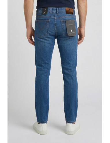 Jeckerson jeans con toppe in denim skinny fit James pe26juppa100james-d143 [30e7a9a1]