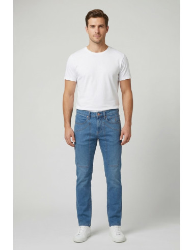 Jeckerson jeans con toppe in denim skinny fit James pe26juppa100james-d144 [2ef45728]