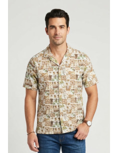Urban Ring camicia a fantasia in viscosa UR1130012 [6226591a]