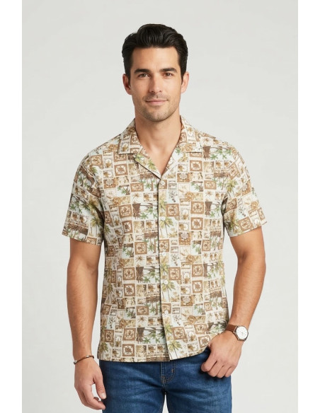 Urban Ring camicia a fantasia in viscosa UR1130012 [6226591a]