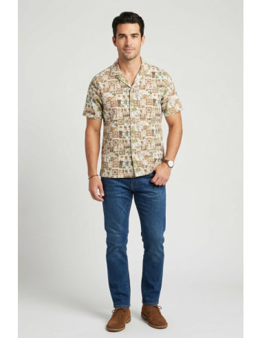 Urban Ring camicia a fantasia in viscosa UR1130012 [0c1ddb13]
