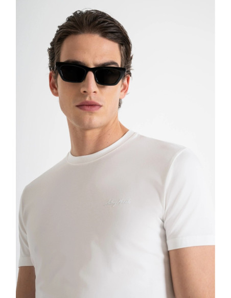 Antony Morato t-shirt super slim fit con stampa logo mmks02324-fa120031 [547e8fda]