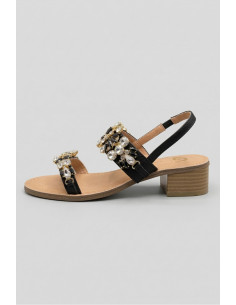 Gold & Gold sandalo allacciato con gioiello GL827 [1587626b] 2