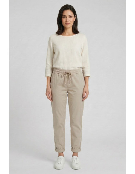 Fresh Flower pantalaccio in raso di cotone stretch FD700 [f8c7e3a3]