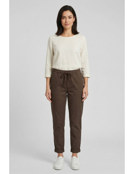 Fresh Flower pantalaccio in raso di cotone stretch FD700 [8513e941]