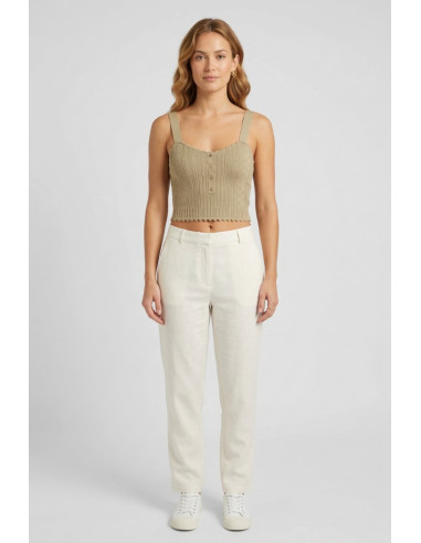Fracomina top slim senza maniche in maglia fr26st4007k41601 [ebb633e0]