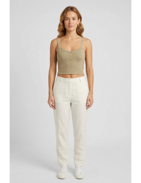 Fracomina top slim senza maniche in maglia fr26st4007k41601 [ebb633e0]