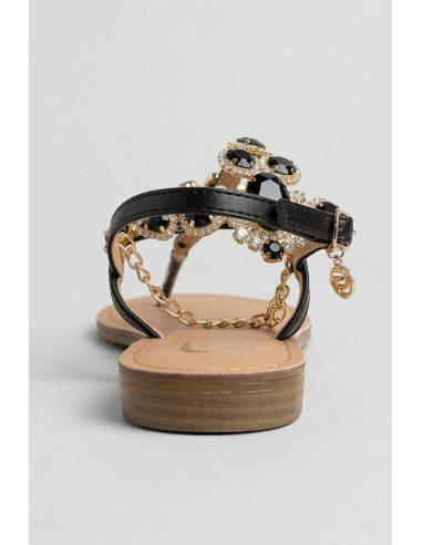 Gold & Gold sandalo infradito con gioielli GL782 [bd4e0e9b]