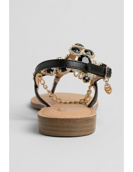 Gold & Gold sandalo infradito con gioielli GL782 [bd4e0e9b]