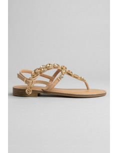 Gold & Gold sandalo infradito con gioielli GL782 [84302748]
