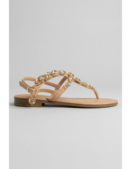 Gold & Gold sandalo infradito con gioielli GL782 [84302748]