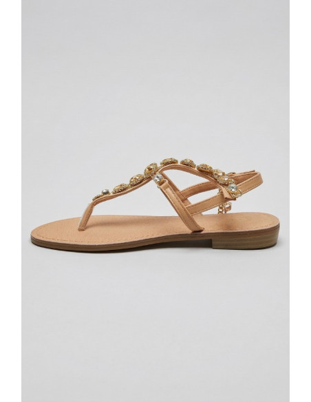 Gold & Gold sandalo infradito con gioielli GL782 [5d166445]