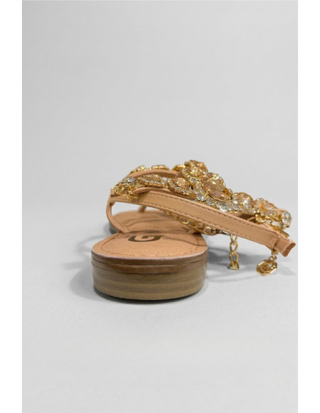 Gold & Gold sandalo infradito con gioielli GL782 [ef5be25f]