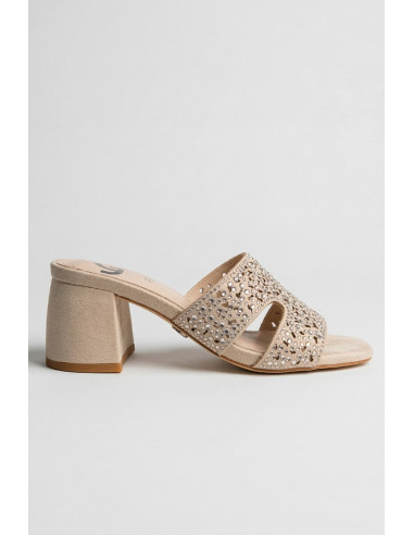 Gold & Gold ciabatta strass con tacco GU355 [918decfd]