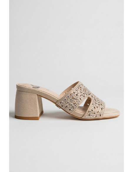 Gold & Gold ciabatta strass con tacco GU355 [918decfd]