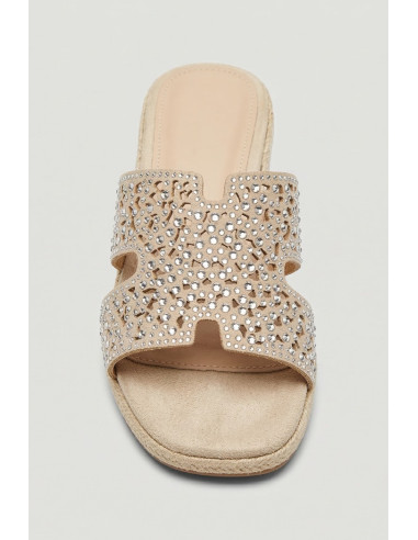 Gold & Gold ciabatta strass con tacco GU355 [ffb66ef4]