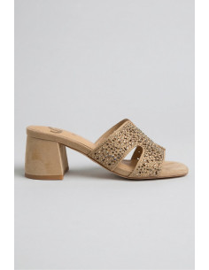 Gold & Gold ciabatta strass con tacco GU355 [cc4c1fbc]
