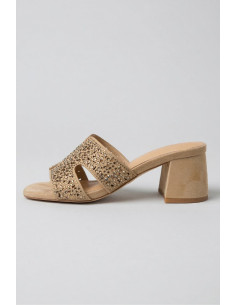 Gold & Gold ciabatta strass con tacco GU355 [cc4c1fbc] 2
