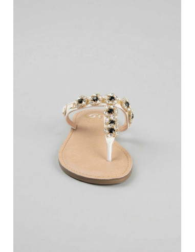Gold & Gold sandalo infradito con dettaglio gioiello GL787 [83330153]