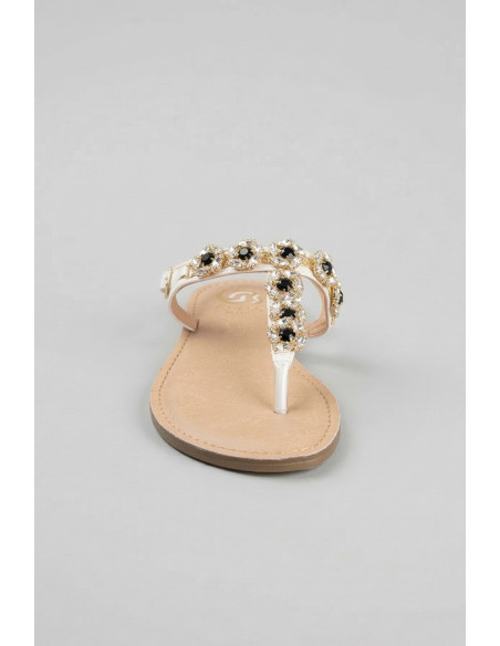Gold & Gold sandalo infradito con dettaglio gioiello GL787 [83330153]