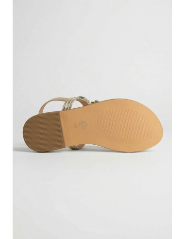 Gold & Gold sandalo infradito con dettaglio gioiello GL787 [4869d301]