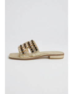 Gold & Gold ciabatta con dettaglio strass GL820 [41c95c7e] 2