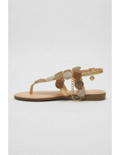 Gold & Gold sandalo infradito con dettaglio gioiello GL835 [766c6770] 2