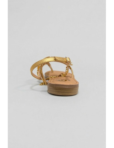 Gold & Gold sandalo infradito con dettaglio gioiello GL835 [dce31b8e]
