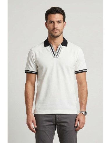 John Richmond polo in piquet di cotone Moyim ump26013po [e73bb75a]