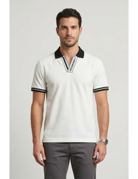 John Richmond polo in piquet di cotone Moyim ump26013po [e73bb75a]