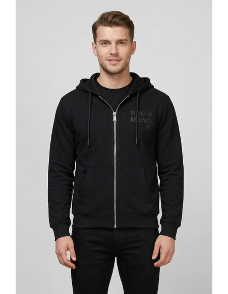 John Richmond felpa cappuccio in cotone Sentane ump26034fe [0039747c]