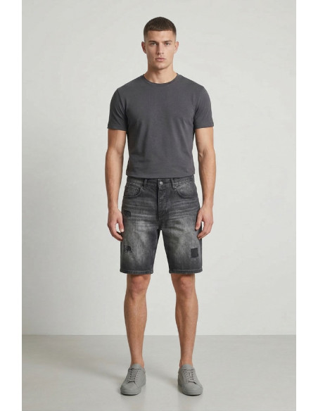 Antony Morato bermuda slim fit in black denim Argon mmds00076-fa700169-w02258 [8cb91832]