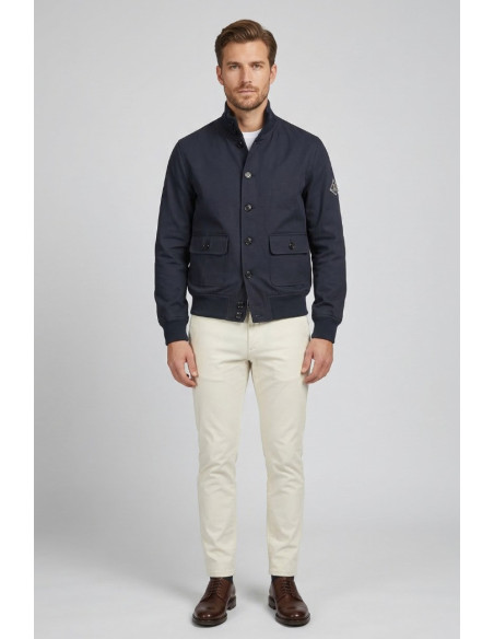 Roy Roger's giubbotto in gabardina di cotone New Polo rru90189cq92xxxx [84c3727a]