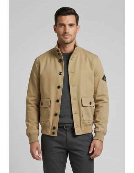 Roy Roger's giubbotto in gabardina di cotone New Polo rru90189cq92xxxx [676f2147]