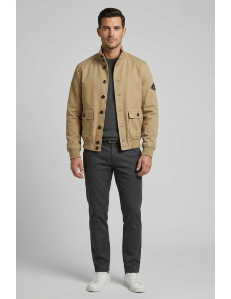 Roy Roger's giubbotto in gabardina di cotone New Polo rru90189cq92xxxx [0954a34e]