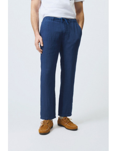 Roy Roger's pantalone chino in lino Portofino rru90301p4230569 [43f6cffe]