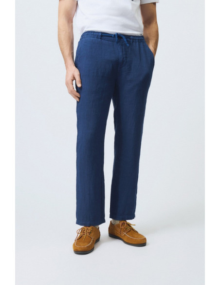 Roy Roger's pantalone chino in lino Portofino rru90301p4230569 [43f6cffe]