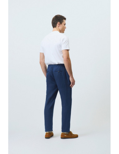 Roy Roger's pantalone chino in lino Portofino rru90301p4230569 [2dcd4df7]